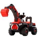 Excavator cu acumulator, 6V, 4A, rosu