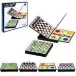 Joc 4 in 1: Sah, Dame, Ludo, Serpi si scari, magnetic