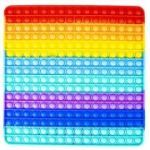 Jucarie senzoriala, antistres, curcubeu, XXL, 29x29x1.5 cm - Patrat