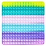 Jucarie senzoriala, antistres, curcubeu, XXL, 29x29x1.5 cm - Patrat