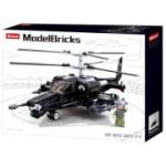 Set de constructie Machete, 333 piese, Elicopter de atac - Sluban