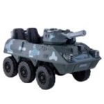 Tanc cu acumulator, 4 motoare, 12V, 7A, gri