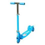 Trotineta cadru metal, 3 roti, albastru