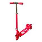 Trotineta cadru metal, 3 roti, rosu
