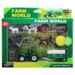 Play set Ferma, Tractor + animale, 9 piese/cutie