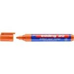 Marker permanent Edding 30, corp din plastic reciclabil, varf rotund, 1. 5-3 mm, portocaliu