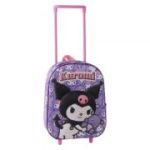 Ghiozdan gradinita Cerda Kuromi 3D, 25 cm, 1 compartiment, tip troller, 630046
