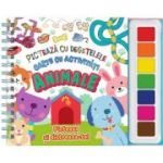 Animale. Picteaza cu degetelele. Carte cu activitati