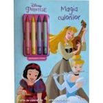 Disney Printese. Magia culorilor. Carte de colorat cu 4 creioane cerate