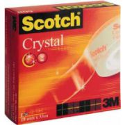 Banda adeziva Scotch Crystal Clear cu dispenser, 19 mm x 7. 5 m