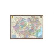 Romania si Republica Moldova. Harta administrativa - proiectie 3D, 600x470mm (3DGHRA604 )