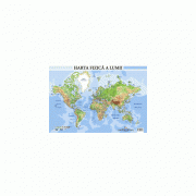 Harta fizica a lumii Plansa format A2