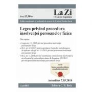 Legea privind procedura insolventei persoanelor fizice Act. 7. 05. 2018