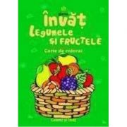 Invat legumele si fructele - Carte de colorat A5