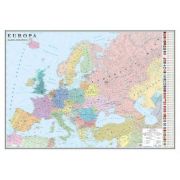 Europa. Harta politica /Harta de contur (verso), 600x470 mm (GHEP60)