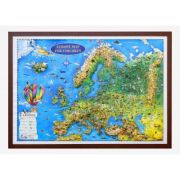 Europe map for children, 3D projection, 604x470mm (3DGHECP60-EN)