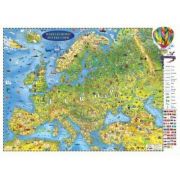 Harta Europei pentru copii, proiectie 3D, 450x330mm (3DCHECP45)