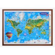 Harta Lumii pentru copii, proiectie 3D, 1400x1000mm (3DGHLCP)