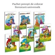 Pachet 9 carti de colorat format A5 literatura universala