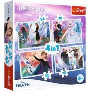 Puzzle 4in1 Frozen - magia din padure