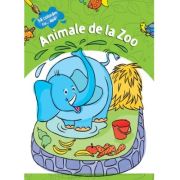 Animale de la Zoo. Carte de colorat cu apa