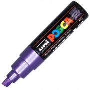 Marker UNI PC-8K 8. 0 mm, varf tesit, violet metalizat, Posca (M659)