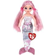 Sirena roz de plus cu paiete, 27 cm, TY