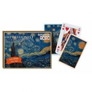 Set 2 pachete Carti de joc Van Gogh Starry Night, in cutie de lux