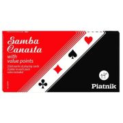 Set 3 pachete carti de joc, cu value points, Samba Canasta