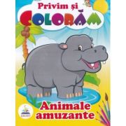 Privim si coloram. Animale amuzante