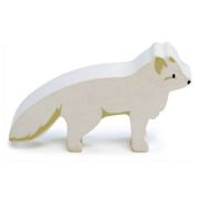 Figurina Vulpe polara, din lemn premium