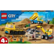 LEGO City. Camioane de constructie si macara cu bila pentru demolari 60391, 235 piese
