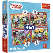 Puzzle 4-in-1 Trenuletele amuzante, Trefl