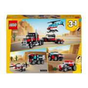 LEGO Creator. Camioneta cu platforma si elicopter 31146, 270 piese