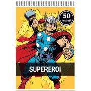 Carte de colorat, 50 de ilustratii, Supereroi