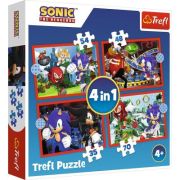 Puzzle 4-in-1 Aventurile lui Sonic, Trefl