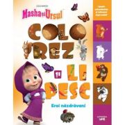 Masha si Ursul. Colorez si lipesc. Eroi nazdravani