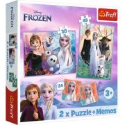 Puzzle 2in1 Memo. Disney Frozen Printesele si taramul lor, Trefl