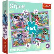 Puzzle 4in1. Stitch Ziua fermecata, Trefl