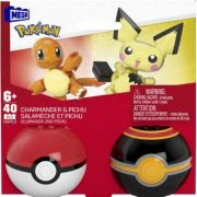 Set doua bile Charmander si Pichu 40 piese Mega, Pokemon