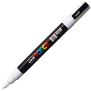 Marker UNI PC-3M 0. 9-1. 3 mm, alb, Posca