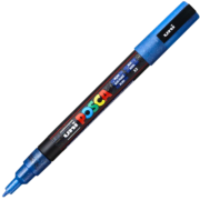 Marker UNI PC-3ML 0. 9-1. 3 mm, cu sclipici, albastru, Posca (M1278)