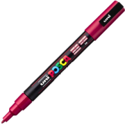 Marker UNI PC-3M 0. 9-1. 3 mm, rosu inchis, Posca (M1198)