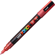 Marker UNI PC-3ML Posca 0. 9-1. 3 mm, cu sclipici, rosu, Posca (M1274)