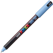 Marker UNI PC-1MR 0. 7 mm, varf metalic fin, albastru glaciar, Posca (M1262)