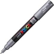 Marker UNI PC-1M 0. 7 mm, argintiu, Posca