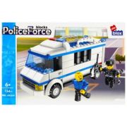 Joc constructie puzzle Masina de Politie 3, PVC Alleblox, 134 piese (J1258)