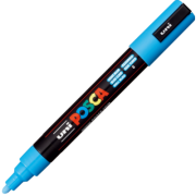 Marker UNI PC-5M 1. 8-2. 5 mm, albastru deschis, Posca