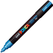 Marker UNI PC-5M 1. 8-2. 5 mm, albastru metalizat, Posca (M645)