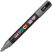 Marker UNI PC-5M 1. 8-2. 5 mm, gri inchis, Posca (M1405)